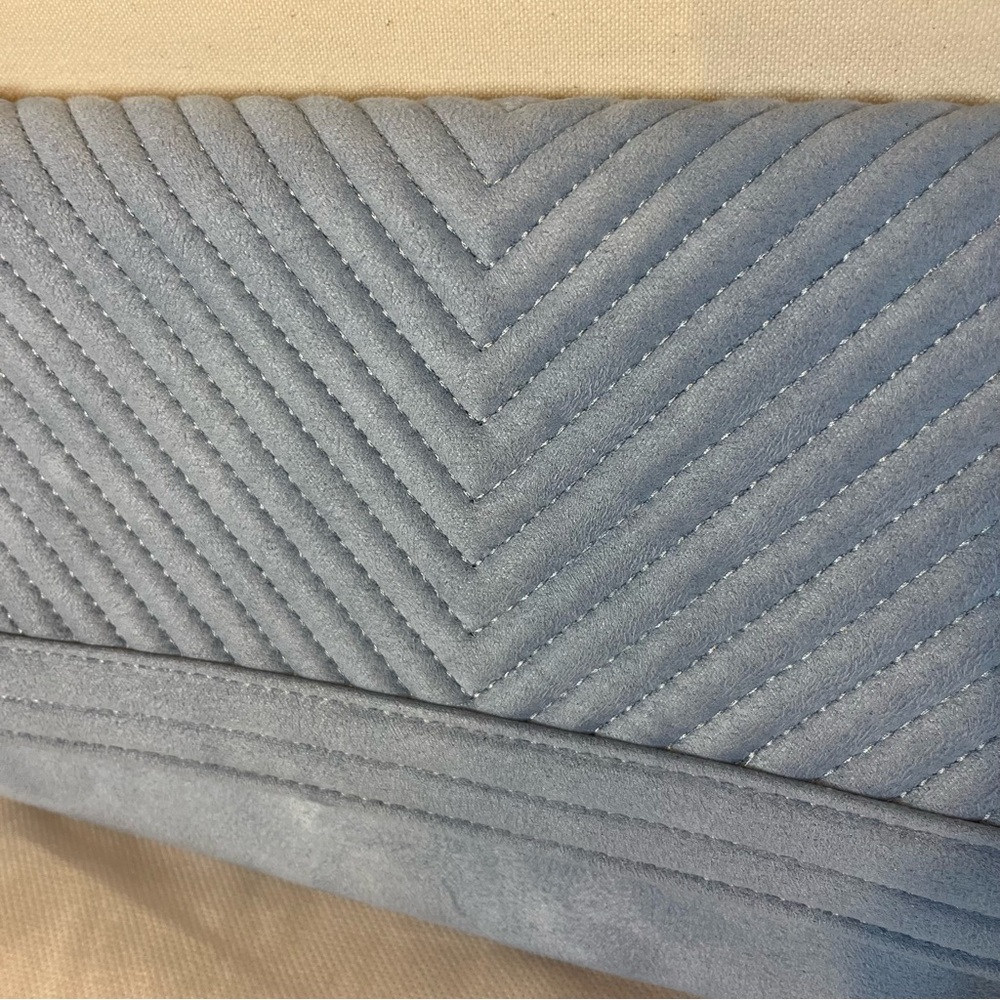 Urban‎ Expressions Blue Vegan Suede Clutch Bag or Crossbody Bag NWT Retro Bold - Picture 2 of 15